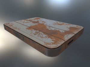 external hard drive low poly rusty version 3Dモデル