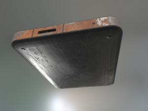 external hard drive low poly rusty version 3D Model