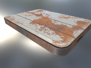 external hard drive low poly rusty version 3D Model