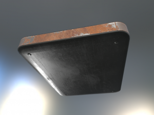 external hard drive low poly rusty version 3D Model