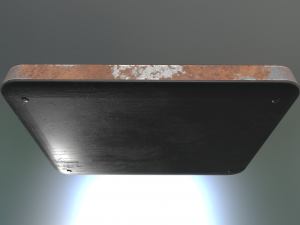 external hard drive low poly rusty version 3D Model