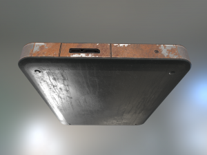 external hard drive low poly rusty version 3D Model