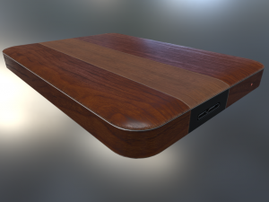 external hard drive low poly wood version 1 3D Модель