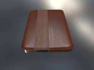 external hard drive low poly wood version 1 3D Модель
