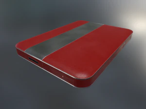 external hard drive low poly red leathe version 3D Model