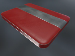 external hard drive low poly red leathe version 3D Model