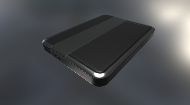 external hard drive low poly dark silver version Modello 3D .c4d .max .obj .3ds .fbx .stl .blend 