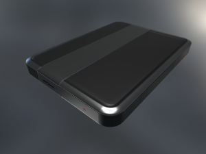 external hard drive low poly dark silver version 3D मॉडल