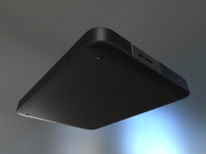 external hard drive low poly dark silver version Modello 3D
