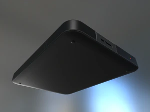 external hard drive low poly dark silver version 3D Model
