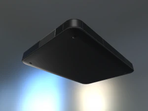 external hard drive low poly dark silver version 3D Model