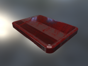 external hard drive low poly bloody version 3D Model