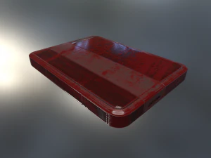 harici sabit diskin d&uuml;ş&uuml;k poli kanlı versiyonu 3D Model