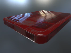external hard drive low poly bloody version 3D Model