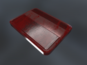 external hard drive low poly bloody version Modelo 3D