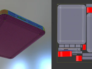 external hard drive low poly bloody version 3D Model