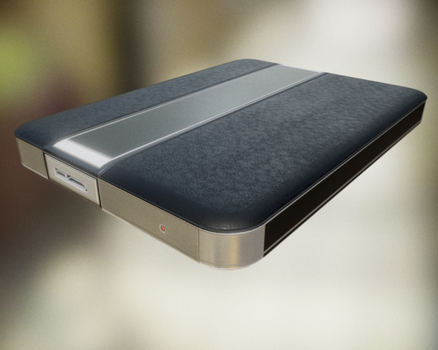 external hard drive low poly dark leather version 3Dモデル .c4d .max .obj .3ds .fbx .stl .blend 