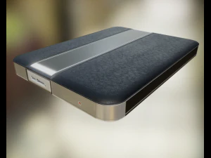 外付けハードドライブのローポリダークレザーバージョン 3Dモデル