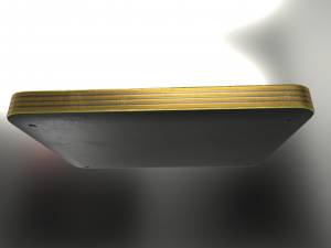 external hard drive low poly gold version 3D-Modell