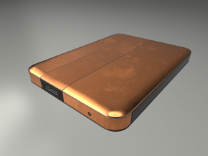external hard drive low poly copper version 3Dモデル