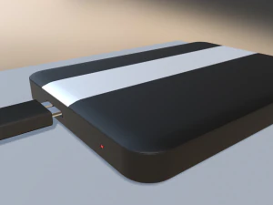 external hdd with usb cable rigged plastic version 3D Model