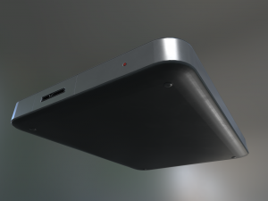 external hdd with usb cable rigged aluminium versi 3D Model