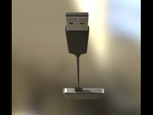 external hdd with usb cable rigged wd version 3D Model