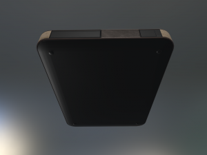 external hdd with usb cable rigged wood metal 3D-Modell