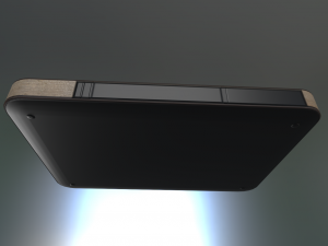 external hdd with usb cable rigged wood metal 3D-Modell