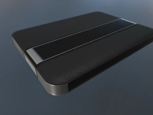 external hdd with usb cable rigged dark leather 3D Model