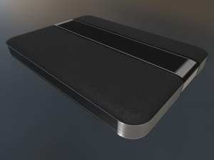 external hdd with usb cable rigged dark leather Modelo 3D
