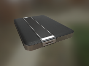 external hdd with usb cable rigged dark leather Modelo 3D