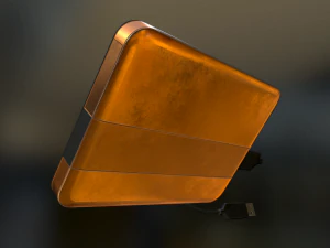 external hdd with usb cable rigged copper version 3D Model
