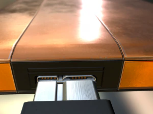 external hdd with usb cable rigged copper version 3D Model