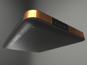external hdd with usb cable rigged copper version 3D Модель