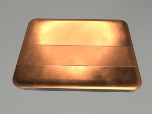 external hdd with usb cable rigged copper version 3D Модель