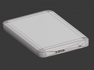 external hdd with usb cable rigged copper version 3D Модель