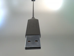external hdd with usb cable rigged copper version 3D Model
