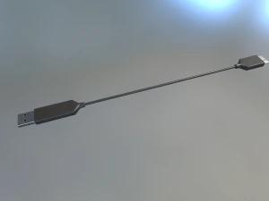 external hdd with usb cable rigged copper version 3D Model