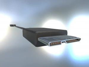 external hdd with usb cable rigged copper version 3D Model