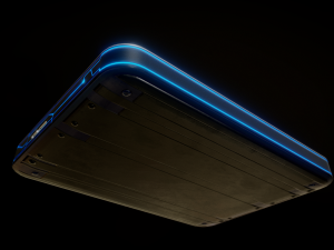 external hdd with usb cable rigged futuristic Modelo 3D