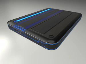 external hdd with usb cable rigged futuristic 3D Model