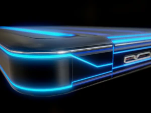 external hdd with usb cable rigged futuristic 3D Model