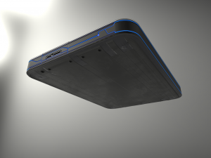 external hdd with usb cable rigged futuristic Modelo 3D