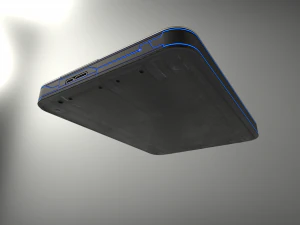 external hdd with usb cable rigged futuristic 3D Model