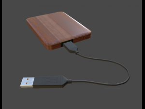 external hdd with cable collection game ready Modèle 3D