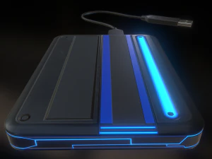 external hdd with cable collection game ready 3D Model