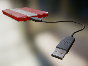 external hdd with cable collection game ready Modèle 3D