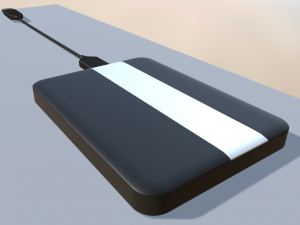 external hdd with cable collection game ready Modèle 3D