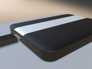 external hdd with cable collection game ready Modèle 3D